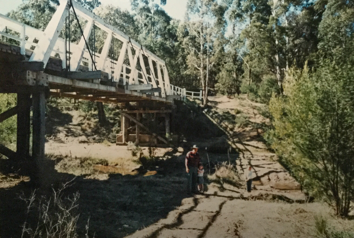 The bridge in the 1990's Showing signs of wear